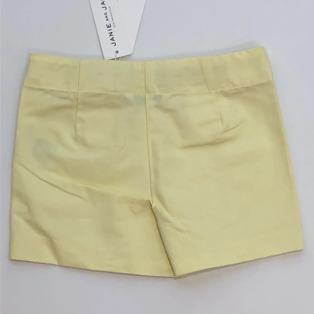 Janie and Jack Toddler Shorts Size 4T Yellow Adjustable Waist - Picture 2 of 7